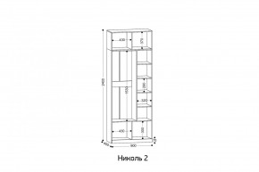 НИКОЛЬ 2 шкаф 2-х створчатый в Заречном - zarechnyy.mebel24.online | фото 3