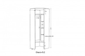 ОЛЬГА 9.2 Шкаф угловой с зеркалом в Заречном - zarechnyy.mebel24.online | фото 2