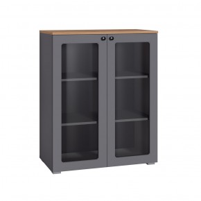 ОСТИН Шкаф-витрина 16.394.01 (графит) в Заречном - zarechnyy.mebel24.online | фото