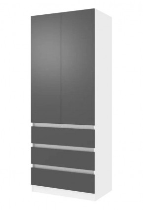 ПАРУС Шкаф 2-х ств. 800 (белый/графит) в Заречном - zarechnyy.mebel24.online | фото
