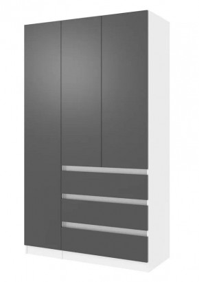 ПАРУС Шкаф 3х- ств. 1200 (белый/графит) в Заречном - zarechnyy.mebel24.online | фото