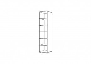 Пенал НЕНСИ (Крафт золотой/Белый глянец) в Заречном - zarechnyy.mebel24.online | фото 2