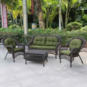 Плетеный комплект для отдыха LV-520BG Brown/Green в Заречном - zarechnyy.mebel24.online | фото 2