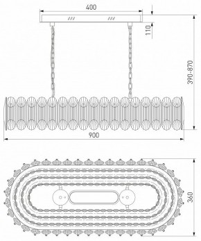 Подвесная люстра Bogate-s Chaleur 423/1 в Заречном - zarechnyy.mebel24.online | фото 5