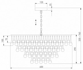 Подвесная люстра Bogate-s Gutta 476/8 в Заречном - zarechnyy.mebel24.online | фото 5
