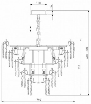 Подвесная люстра Bogate-s Leaf 369 в Заречном - zarechnyy.mebel24.online | фото 4