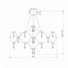 Подвесная люстра Bogate-s Tense 443/1 в Заречном - zarechnyy.mebel24.online | фото 7