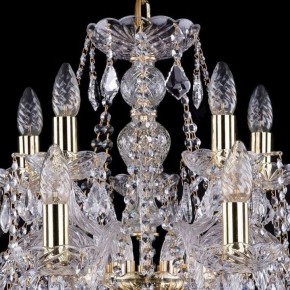 Подвесная люстра Bohemia Ivele Crystal 1411 1411/10+5/240/G/Leafs в Заречном - zarechnyy.mebel24.online | фото 4