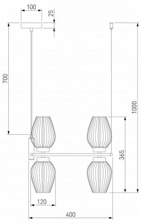 Подвесная люстра Eurosvet Alva 30183/4 латунь в Заречном - zarechnyy.mebel24.online | фото 4