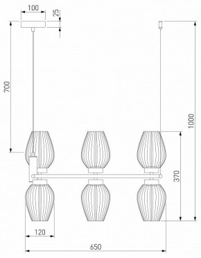 Подвесная люстра Eurosvet Alva 30183/6 латунь в Заречном - zarechnyy.mebel24.online | фото 4