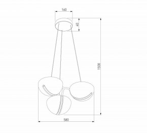 Подвесная люстра Eurosvet Emisfero 50083/3 LED золото в Заречном - zarechnyy.mebel24.online | фото 6