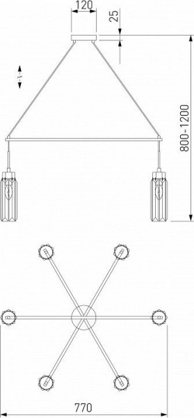 Подвесная люстра Eurosvet Gilian 60163/6 латунь в Заречном - zarechnyy.mebel24.online | фото 3