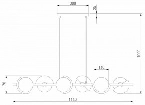 Подвесная люстра Eurosvet Moity 70149/6 черный/латунь в Заречном - zarechnyy.mebel24.online | фото 5