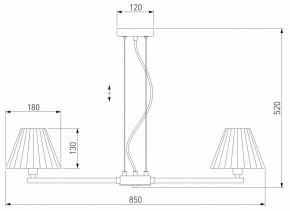 Подвесная люстра Eurosvet Peony 60136/8 хром/графит в Заречном - zarechnyy.mebel24.online | фото 3