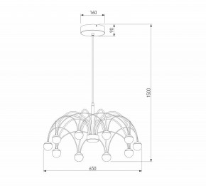 Подвесная люстра Eurosvet Ragno 90034/10 LED черный в Заречном - zarechnyy.mebel24.online | фото 5
