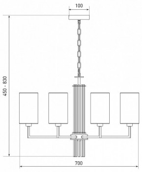 Подвесная люстра Eurosvet Soffio 60134/8 никель в Заречном - zarechnyy.mebel24.online | фото 5