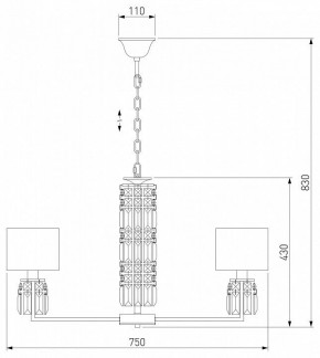 Подвесная люстра Eurosvet Zaffiro 10099/8 хром/прозрачный хрусталь Strotskis (новый абажур) в Заречном - zarechnyy.mebel24.online | фото 5