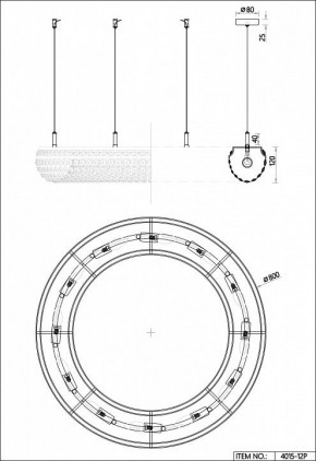 Подвесная люстра Favourite Monilibus 4015-12P в Заречном - zarechnyy.mebel24.online | фото 5