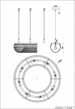 Подвесная люстра Favourite Monilibus 4015-8P в Заречном - zarechnyy.mebel24.online | фото 5