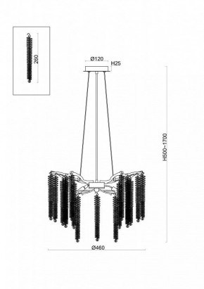 Подвесная люстра Freya Mineral FR1010PL-06G в Заречном - zarechnyy.mebel24.online | фото 3