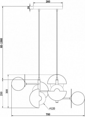 Подвесная люстра Freya Sepia FR5391PL-06CFL в Заречном - zarechnyy.mebel24.online | фото 3