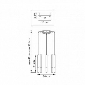 Подвесная люстра Lightstar Tubo L5T747137 в Заречном - zarechnyy.mebel24.online | фото 3