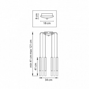Подвесная люстра Lightstar Tubo L8T747147 в Заречном - zarechnyy.mebel24.online | фото 2