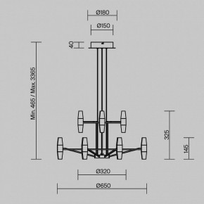 Подвесная люстра Maytoni Arana MOD401PL-L72BS3K в Заречном - zarechnyy.mebel24.online | фото 5