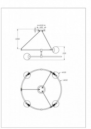 Подвесная люстра Maytoni Balance MOD317PL-04G в Заречном - zarechnyy.mebel24.online | фото 5