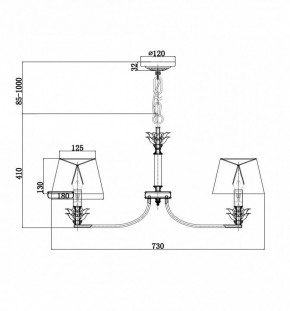 Подвесная люстра Maytoni Barbara H003PL-06MG в Заречном - zarechnyy.mebel24.online | фото 5