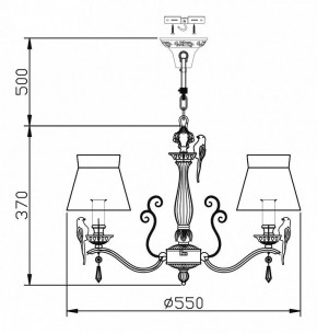 Подвесная люстра Maytoni Bird ARM013-03-W в Заречном - zarechnyy.mebel24.online | фото 6