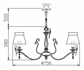 Подвесная люстра Maytoni Bird ARM013-08-W в Заречном - zarechnyy.mebel24.online | фото 5