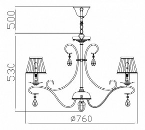 Подвесная люстра Maytoni Brionia ARM172-08-G в Заречном - zarechnyy.mebel24.online | фото 9