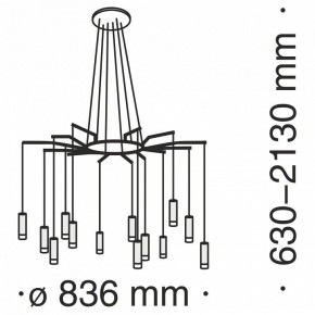 Подвесная люстра Maytoni Davida MOD035PL-12B в Заречном - zarechnyy.mebel24.online | фото 6