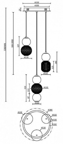 Подвесная люстра Maytoni Drop MOD273PL-L33CH3K в Заречном - zarechnyy.mebel24.online | фото 3