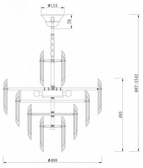 Подвесная люстра Maytoni Flare DIA200PL-06G в Заречном - zarechnyy.mebel24.online | фото 7