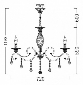 Подвесная люстра Maytoni Grace ARM247-08-G в Заречном - zarechnyy.mebel24.online | фото 4