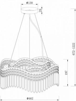 Подвесная люстра Maytoni Gracia DIA201PL-06G в Заречном - zarechnyy.mebel24.online | фото 3