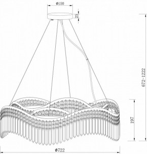 Подвесная люстра Maytoni Gracia DIA201PL-10G в Заречном - zarechnyy.mebel24.online | фото 4