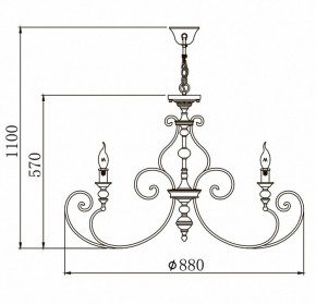 Подвесная люстра Maytoni Karina H631-PL-08-B в Заречном - zarechnyy.mebel24.online | фото 3