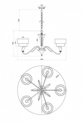 Подвесная люстра Maytoni Lillian H311-05-G в Заречном - zarechnyy.mebel24.online | фото 6