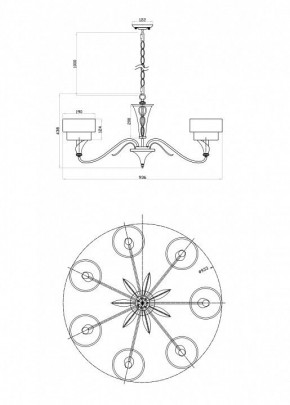 Подвесная люстра Maytoni Lillian H311-07-G в Заречном - zarechnyy.mebel24.online | фото 6