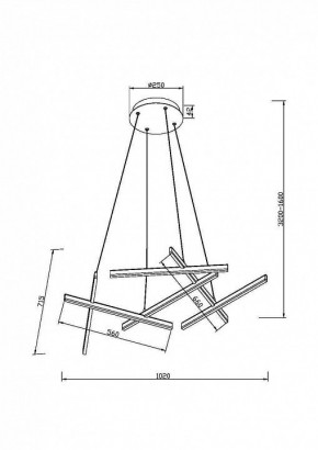 Подвесная люстра Maytoni Line MOD016PL-L80BK в Заречном - zarechnyy.mebel24.online | фото 4