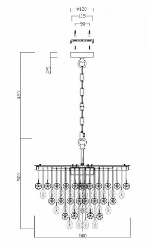 Подвесная люстра Maytoni Linn MOD091PL-05CH в Заречном - zarechnyy.mebel24.online | фото 5