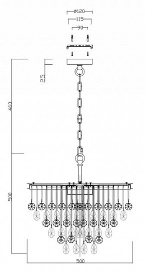 Подвесная люстра Maytoni Linn MOD091PL-05G в Заречном - zarechnyy.mebel24.online | фото 5