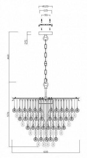 Подвесная люстра Maytoni Linn MOD091PL-07CH в Заречном - zarechnyy.mebel24.online | фото 4