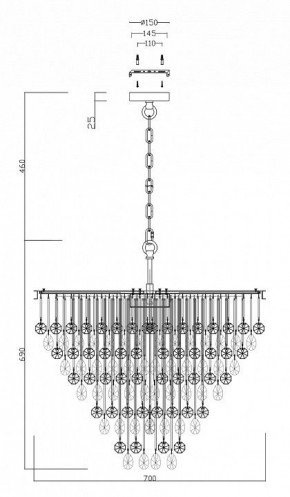 Подвесная люстра Maytoni Linn MOD091PL-09CH в Заречном - zarechnyy.mebel24.online | фото 3