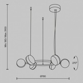 Подвесная люстра Maytoni Mind MOD299PL-L60BC3K в Заречном - zarechnyy.mebel24.online | фото 4