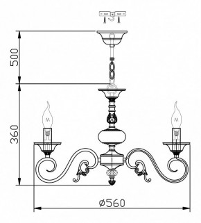 Подвесная люстра Maytoni Perla ARM337-05-R в Заречном - zarechnyy.mebel24.online | фото 3