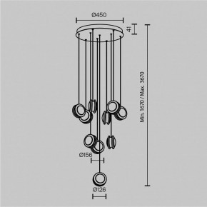 Подвесная люстра Maytoni Pharao MOD361PL-L41BS3K в Заречном - zarechnyy.mebel24.online | фото 4